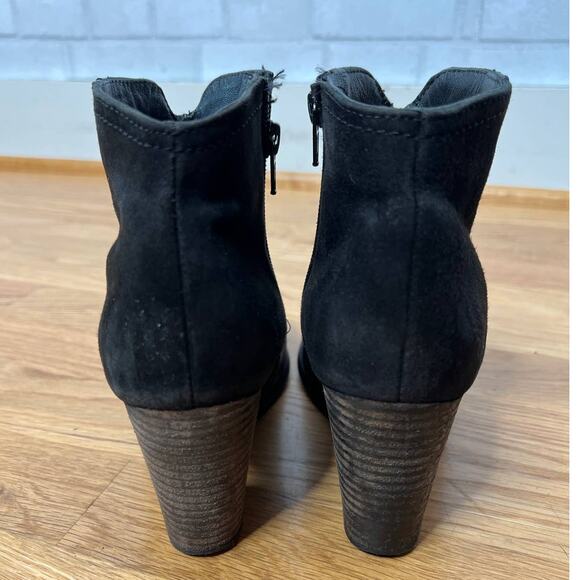 Dune London Women's 7 Pollo Western Ankle Boot Leather Suede Heeled Black 38 - Picture 5 of 8